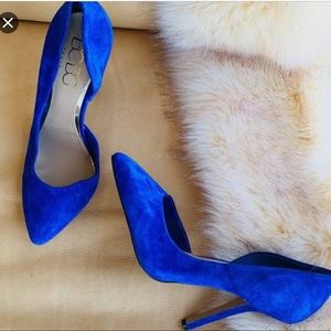 Bcbg royal blue suede heels never worn sz 6